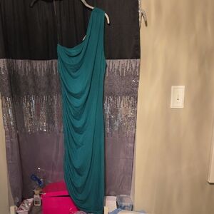 a new day Teal One-Shoulder Dress